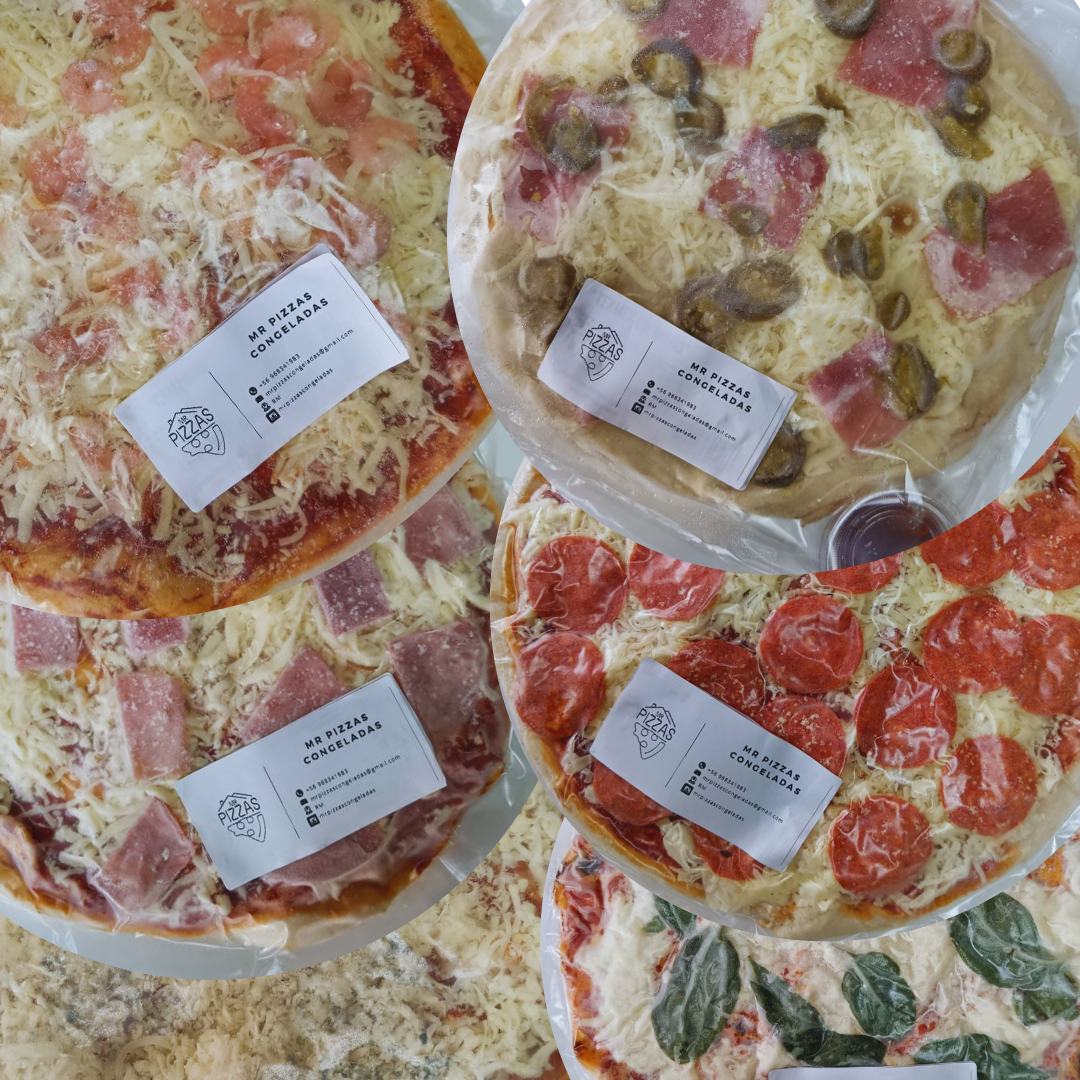 Pack 10 Pizzas Congeladas 30 cm artesanales.