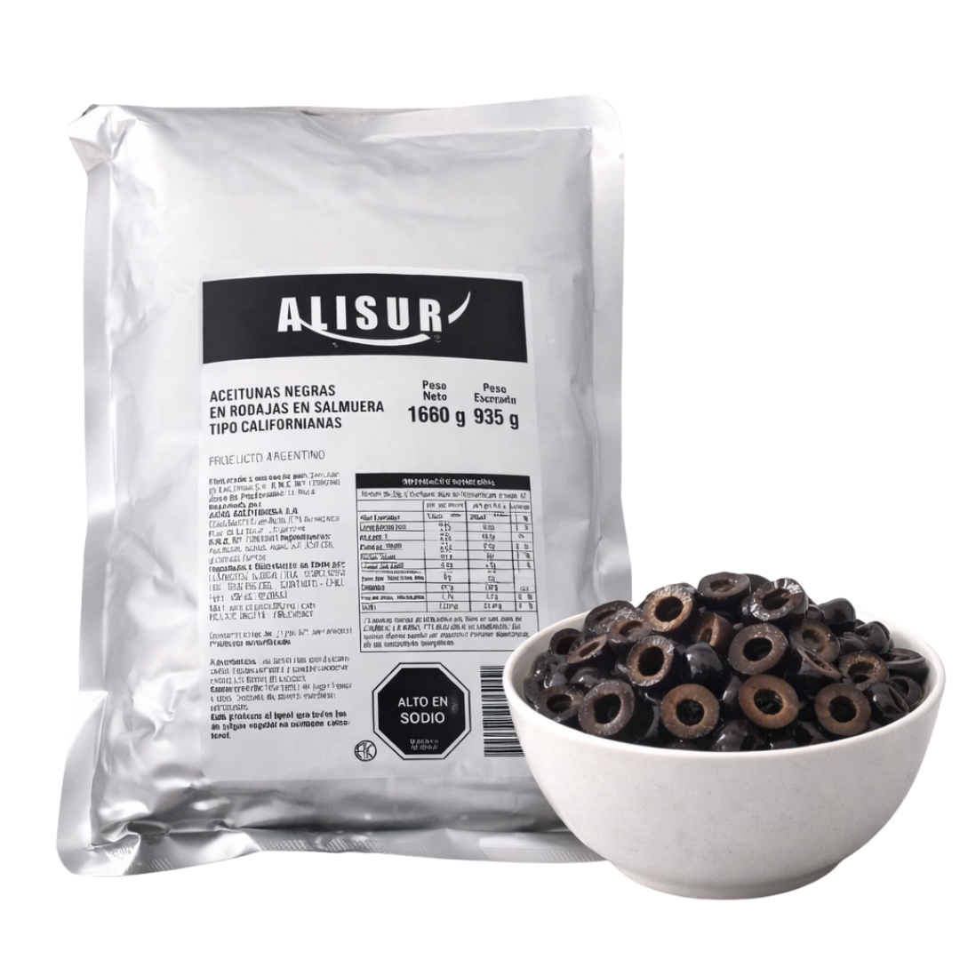 Aceitunas Negras en Rodajas 1,7 kg
