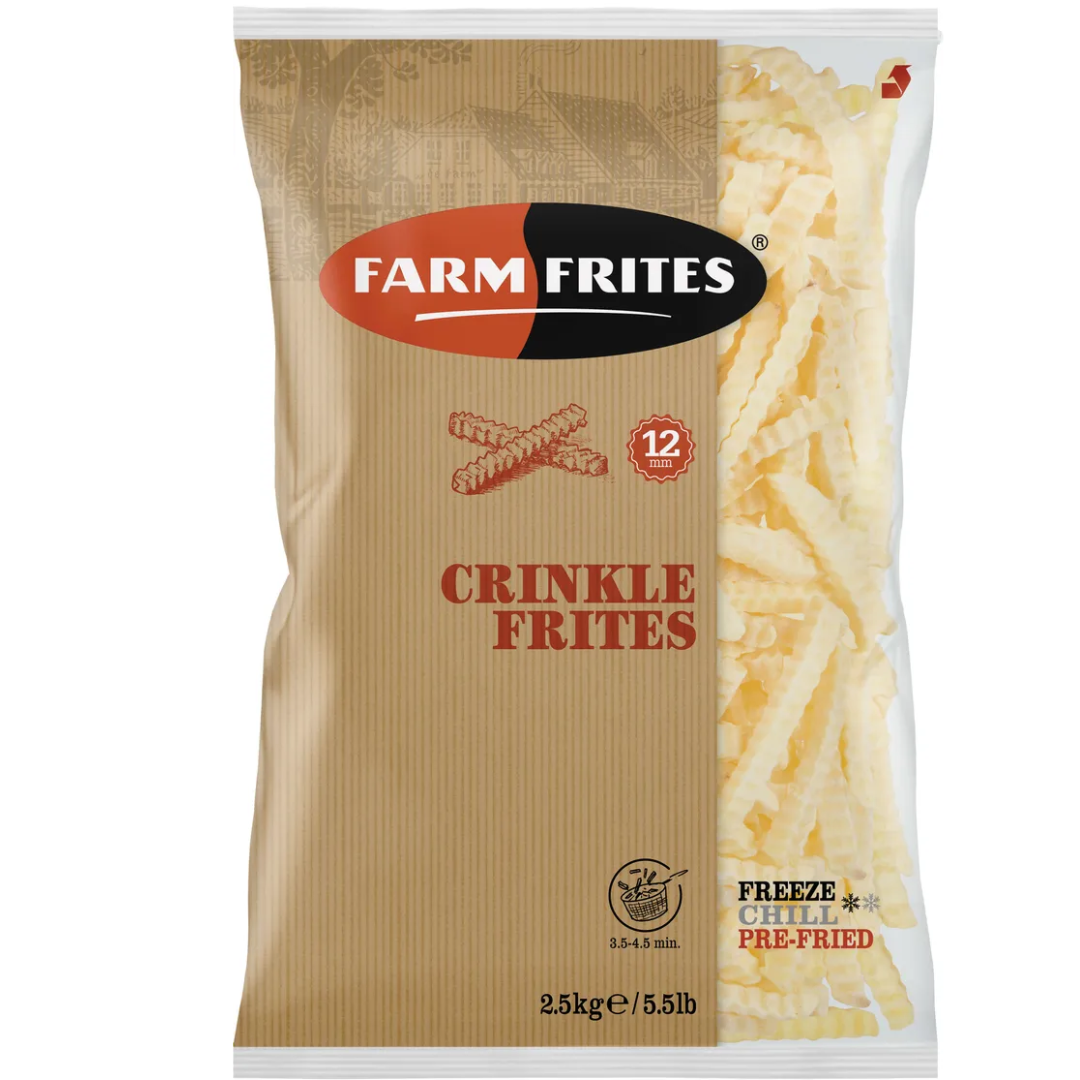 Caja Papas Prefritas Crinkle 12.5 kg