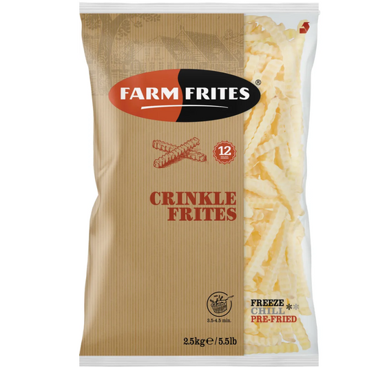Caja Papas Prefritas Crinkle 12.5 kg