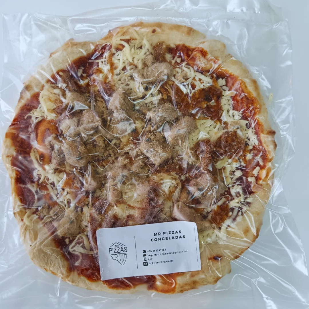 Pack 5 Pizzas Congeladas 30 cm mediana sabores especiales.