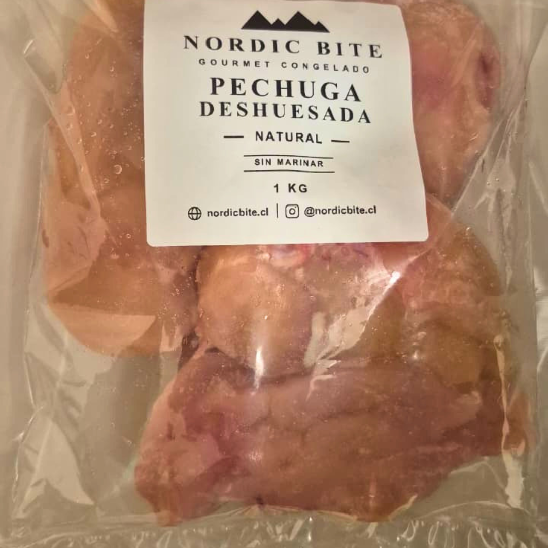 Pechuga deshuesada de pollo Natural sin marinado 1kg