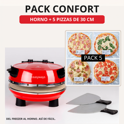 Pack Confort 5 — Horno EasyWays + 5 Pizzas de 30 cm