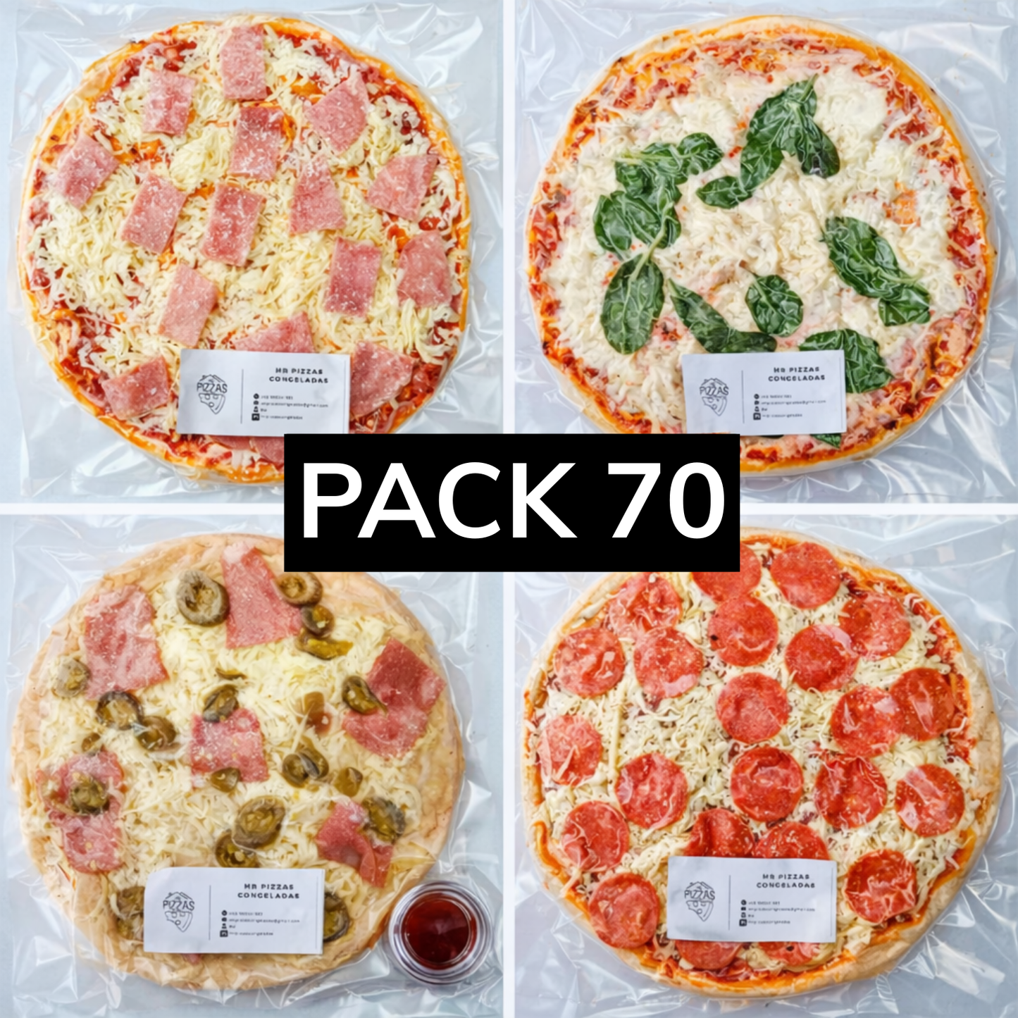 Pizzas congeladas pack 70 - 30 cm – Despacho Gratis en Santiago.