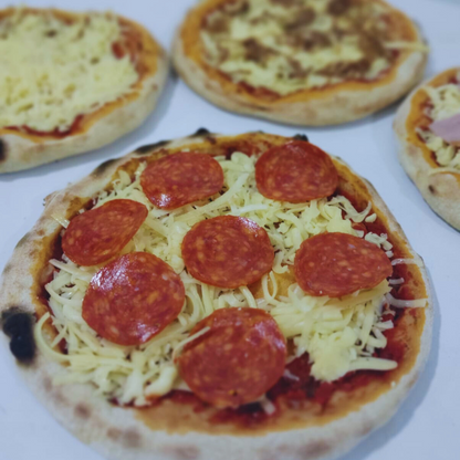 Pack 20 Pizzas Congeladas individuales 23 cm sabores especiales.