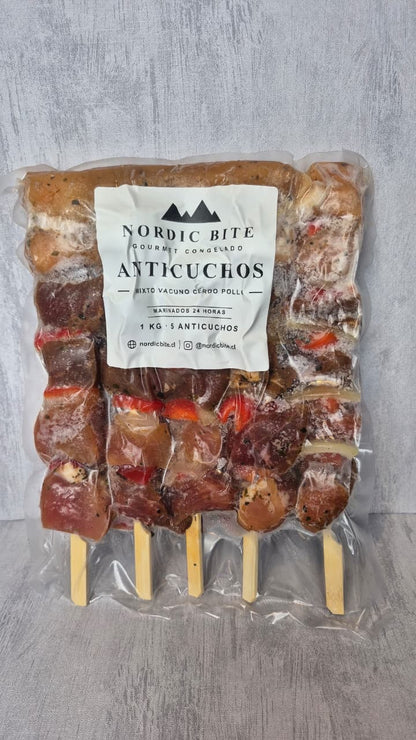 Anticuchos Pollo Tradicional 1 Kg (5 Brochetas)